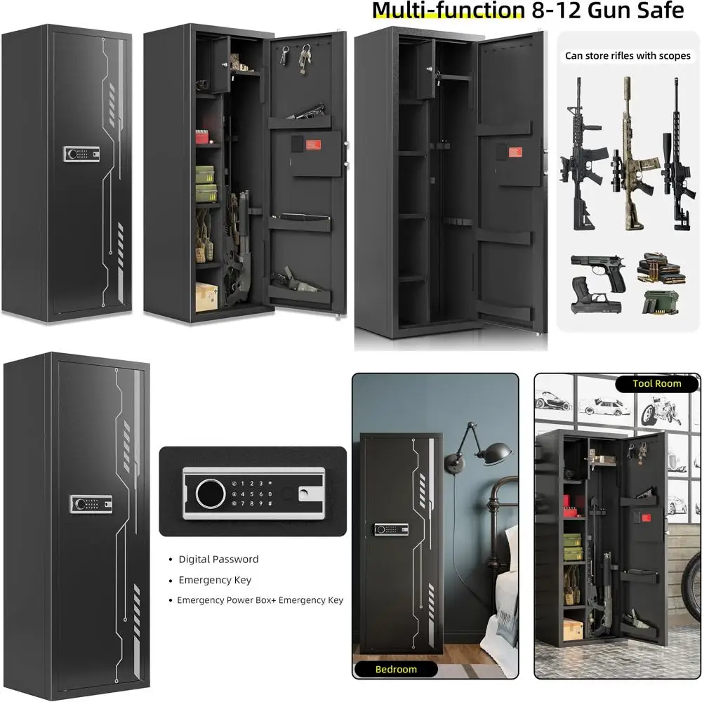 

«Сверное хранилище для огнестрельных оружия: универсальный сейф для винтовки, пистолетов и пистолетов дома».