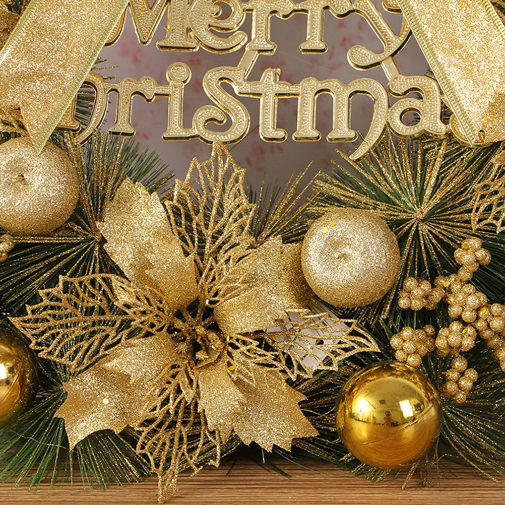 Floral Wreath Christmas Decoration Premium Artificial Flower Ring for Door Wall Hanging Wedding Xmas Ornament Festive Romantic