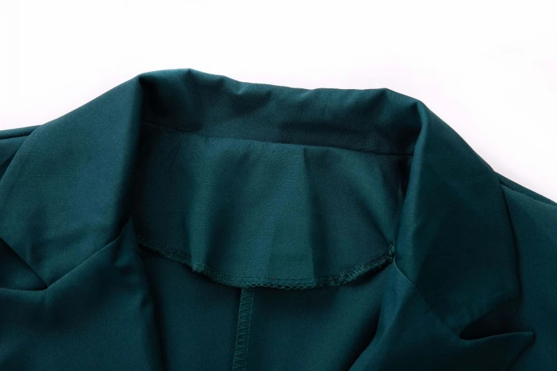 Green Simple Slim Casual Office Blazer 2024 Women Solid Color Buttonless Plus Size Blazer Spring Autumn Wear Fashion Jacket Work