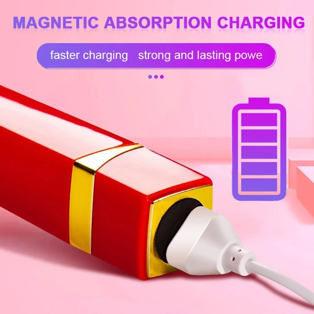 Magnetic suction charging lipstick jump egg female massage vibration masturbation AV stick