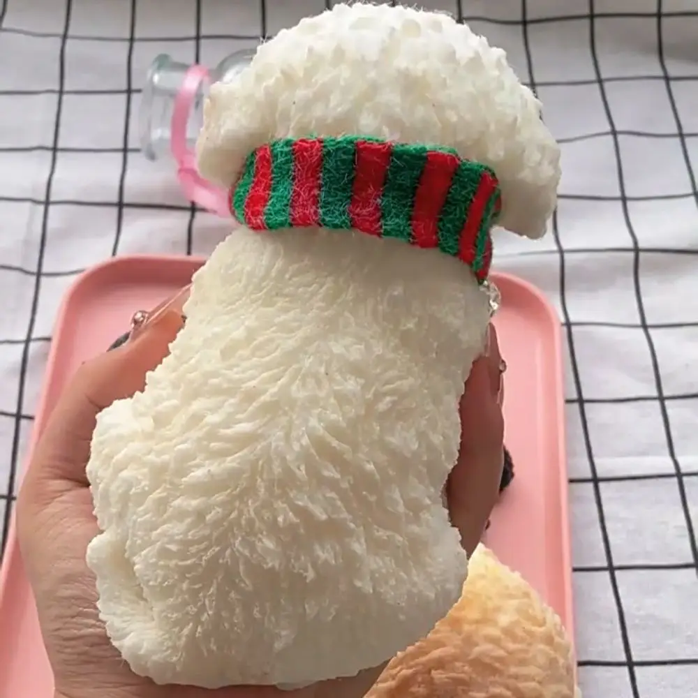 かわいいゆっくり戻る大きな犬のぬいぐるみ漫画風シミュレーション犬のぬいぐるみ柔らかい13cm犬のフィジェット感覚玩具