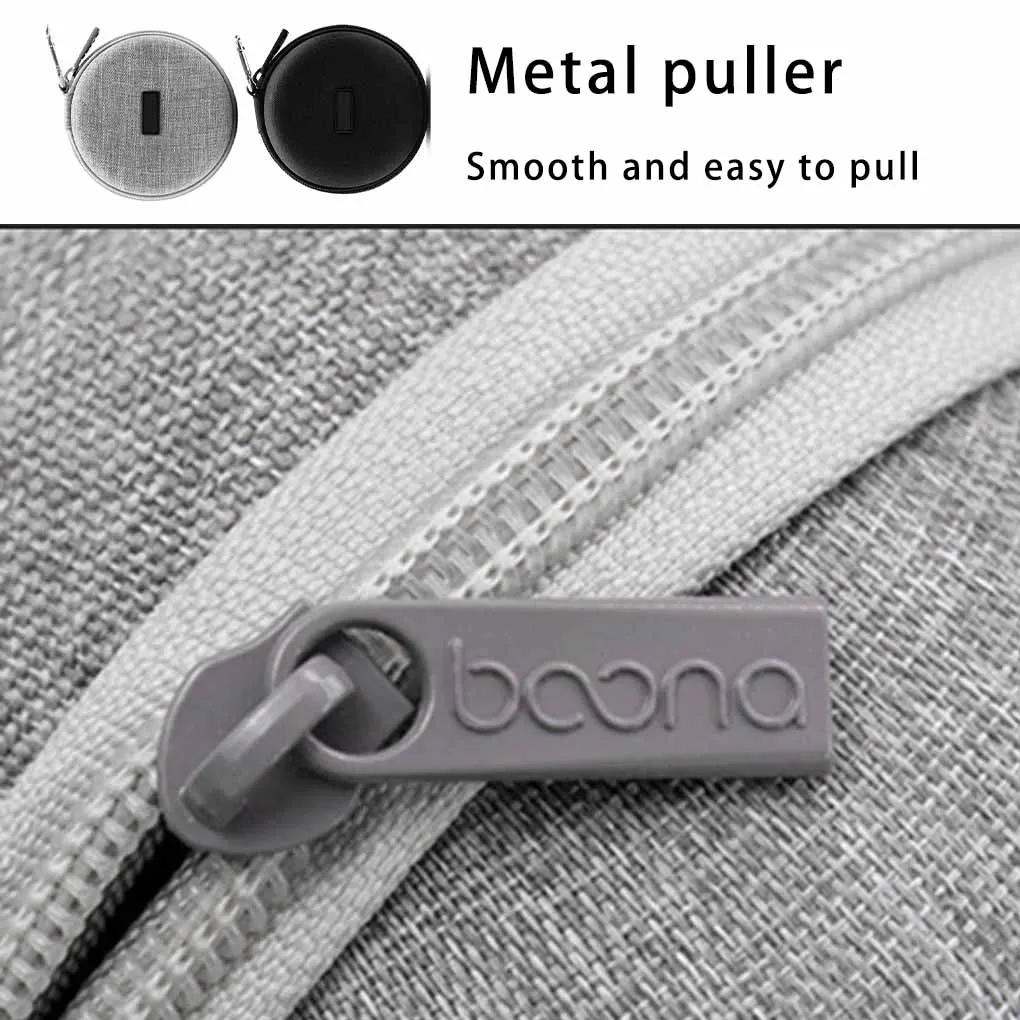 Bolsas de almacenamiento para auriculares, organizador duro con cremallera, resistente al agua, disco U