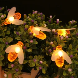 2024 Bees String Lights 10M 80 LED Lights Mini Vintage Christmas Halloween Decorative String Lights Patio Garden Home 510