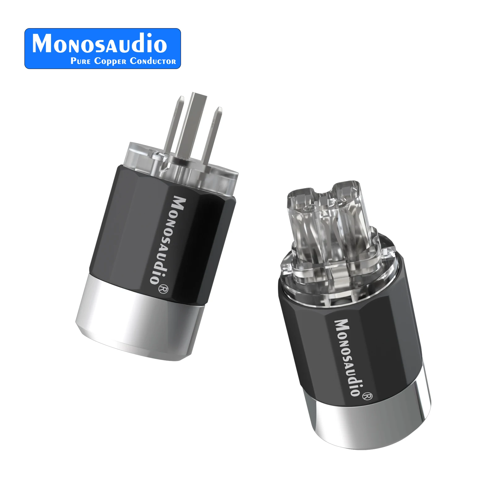 

Monosaudio M109G/M109G 99.998% Pure Copper Rhodium Plated US AC Power Male power connector Rhodium Plated US Hifi Power Plug