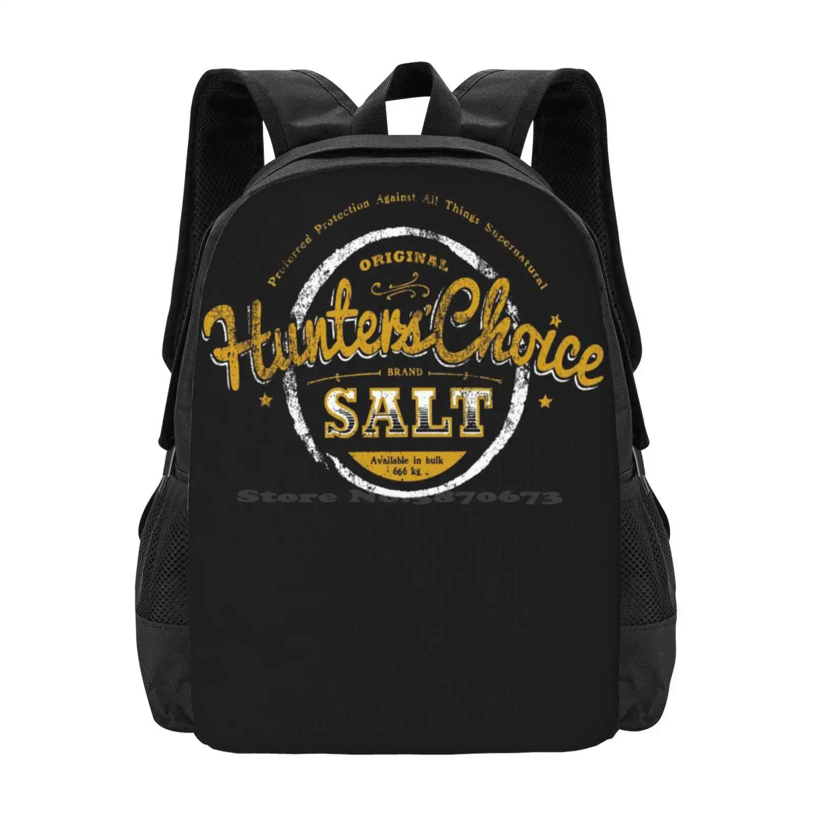 Hunters' Choice Brand Salt Pattern Design Bagpack School Bags Saltandburn Crowley Demon Monster Heartjack Heartattackjack