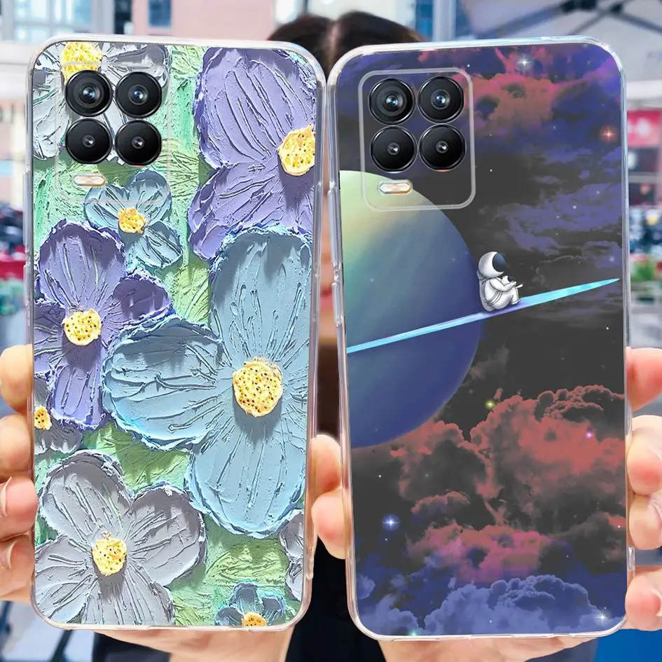 For Realme 8 Case Realme 8 5G Cover New Fashion Space Painted Soft Silicone Phone Case For Realme 8 Pro 8i RMX3085 Realme8 Coque