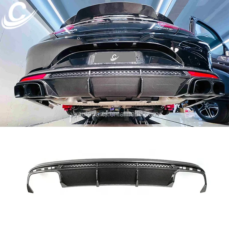 

S Coupe C217 Upgrade to B Style Dry Carbon Fiber Rear Diffuser For S Class W217 S63 S65 Car Accessories Body Kit Bumper 2014