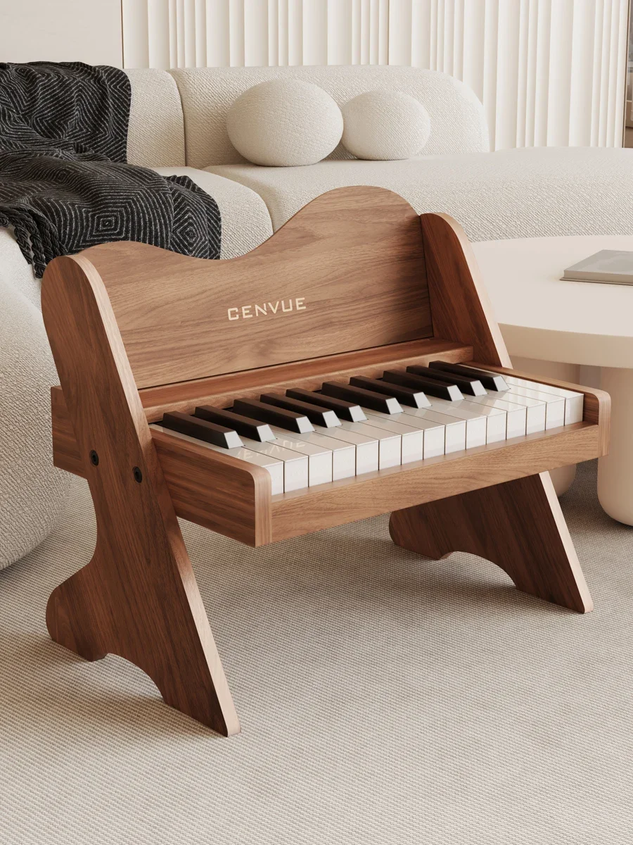 Wooden children's small piano electronic organ beginner baby toddler boy and girl baby toy gift