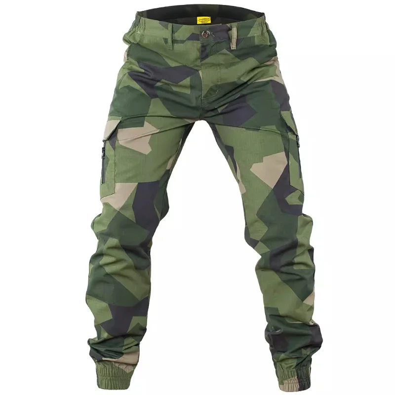 M90 Trekking Tactical Cargo Pants Mens Thin Slim Breathable Multi Pocket Training Combat Overalls Waterproof Camouflage Trousers