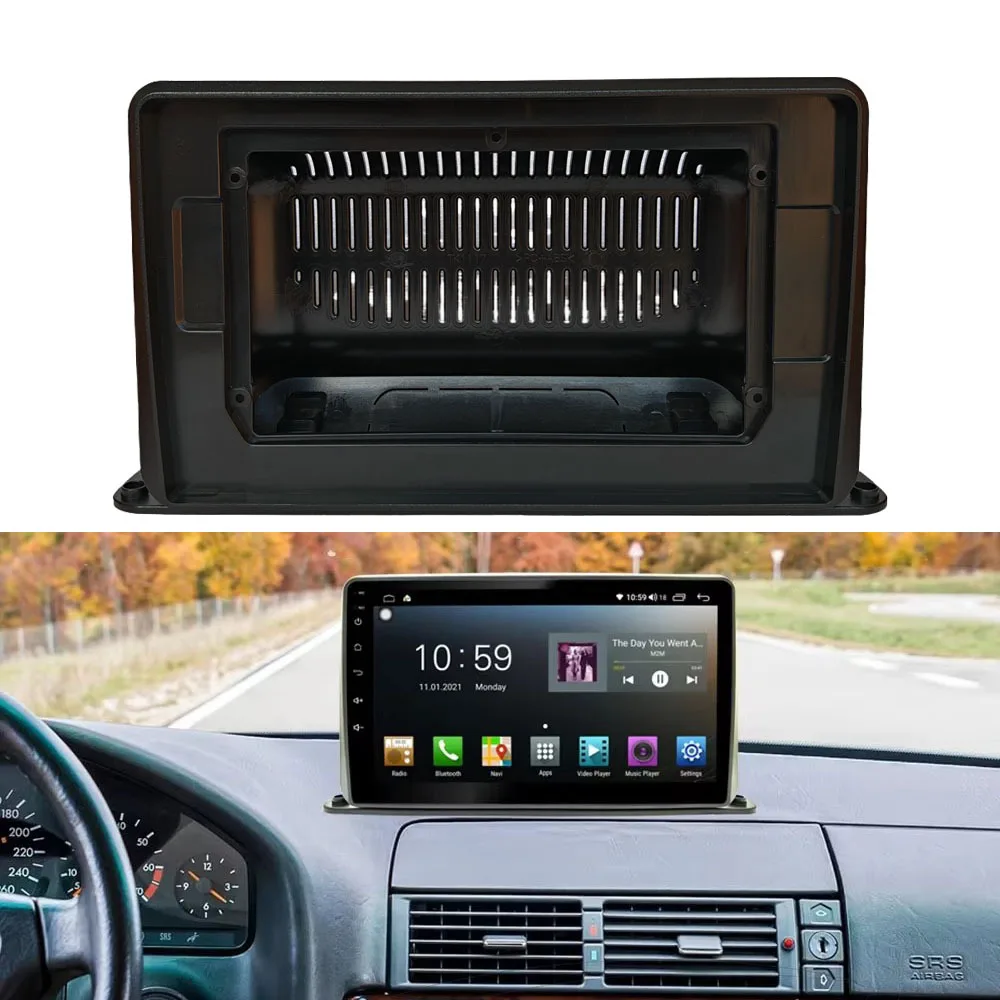 Image of 12,3-Zoll Universal Android 2 Doppel-DIN-Autoradio-Einbaurahmen für alte Autos, LKW, Stereo-Panel, Armaturenbrett-Montagerahmen, Verkleidungskit