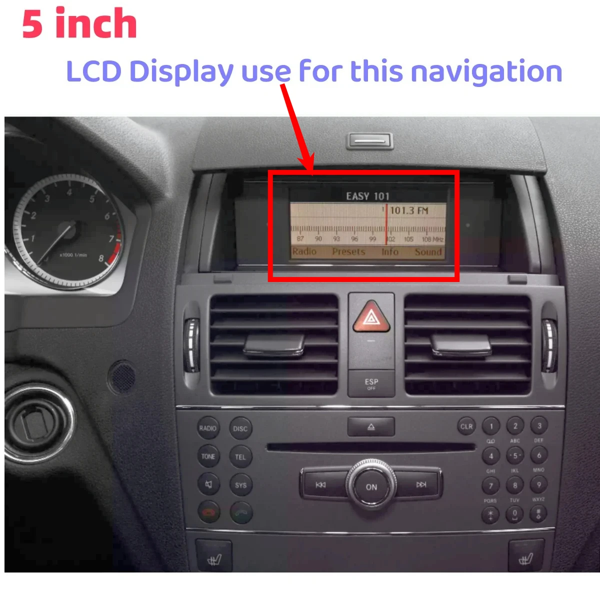 

LCD Display for Mercedes-Benz C Class C300 W204 W164 2008 2009 2010 2011 Information Navigation Screen in A2048204297