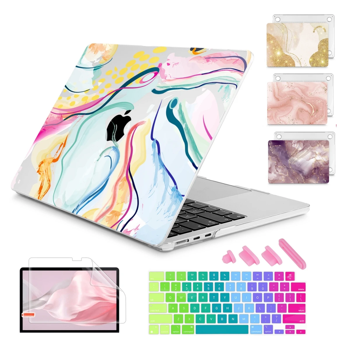 Marmeren Ader Hard Case Voor Macbook 2023 M2 Air 15 A2941 Air 13 A2681 A2337 M1 2020 A2338 Pro 13 Inch Case Pro 14 16 A2779 A2780