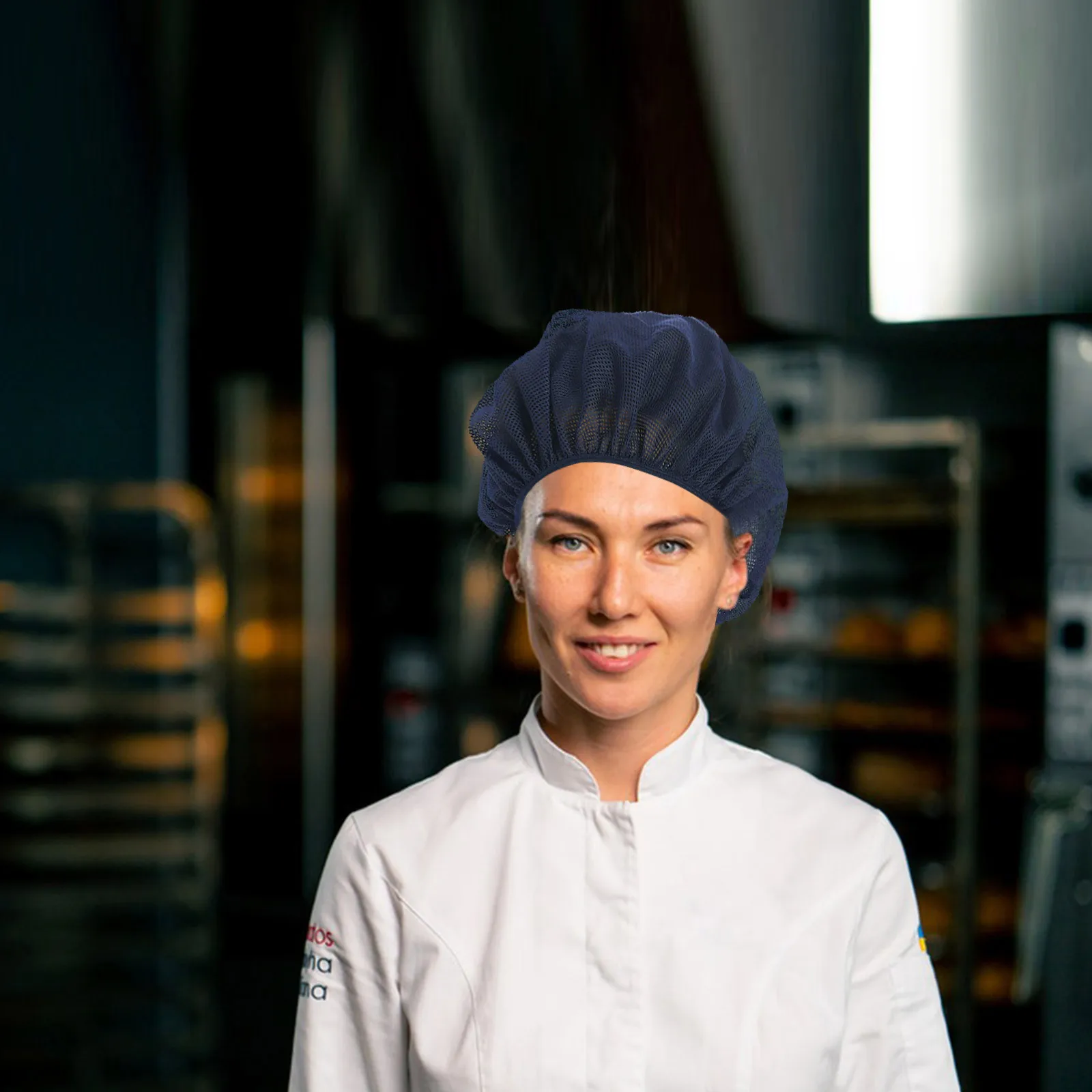 6Pcs Chef Kitchen Work Caps Mesh Breathable Cooking Hair Nets Lightweight Comfortable Hair Covers for Food Service Catering