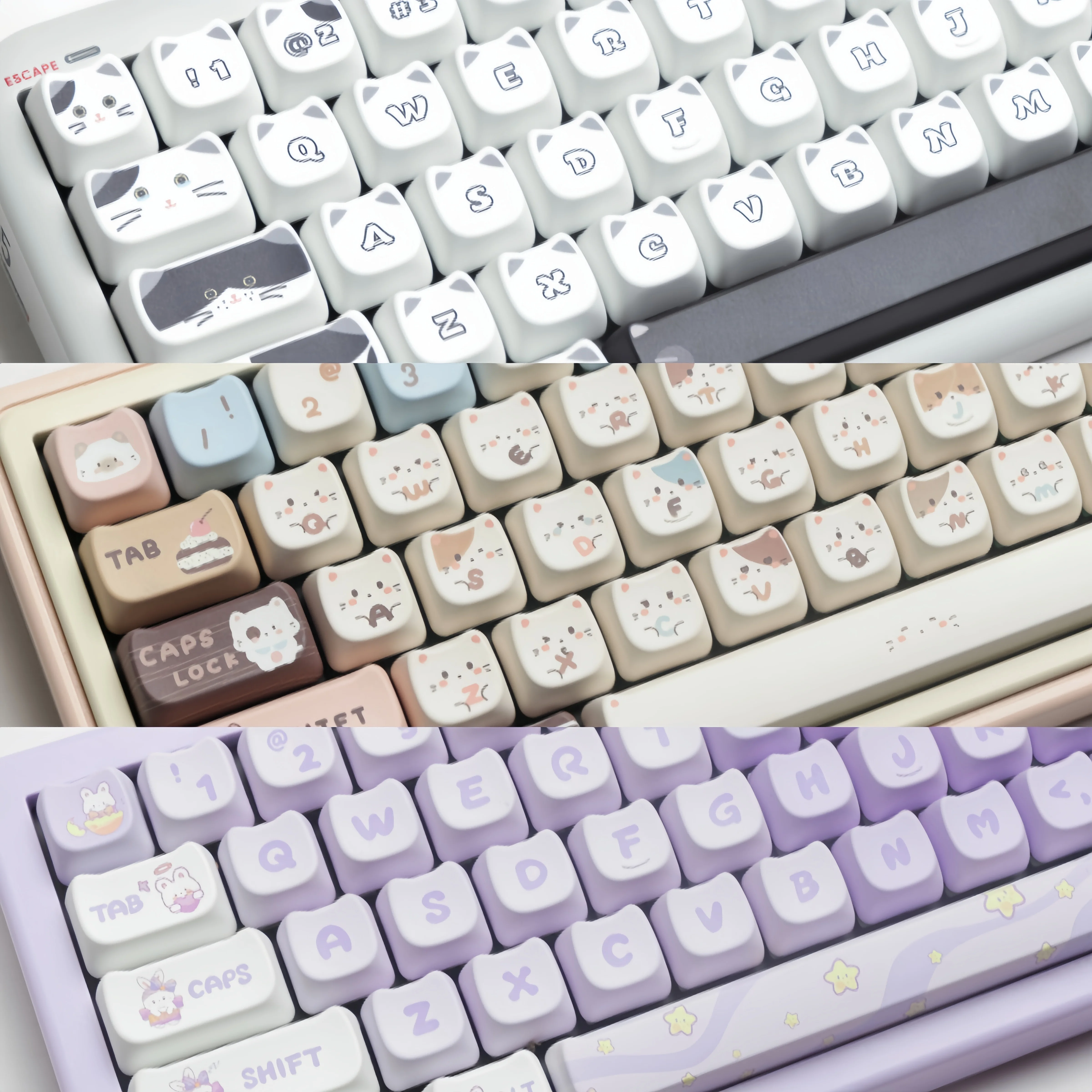 PFK MAO โปรไฟล์ PBT Keycaps Dye-Sublimated Legends Keycap ชุดสําหรับ Mx Cherry Gateron สวิทช์คีย์บอร์ด DIY ชุด