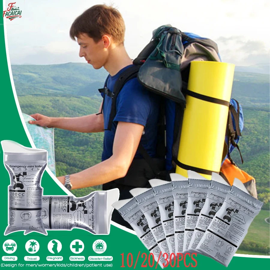 

Disposable Urine Bags, 700ML Travel Pee Unisex Urinal Vomit Bag for Travel Traffic Jam Emergency Portable Camping Urinal Bags