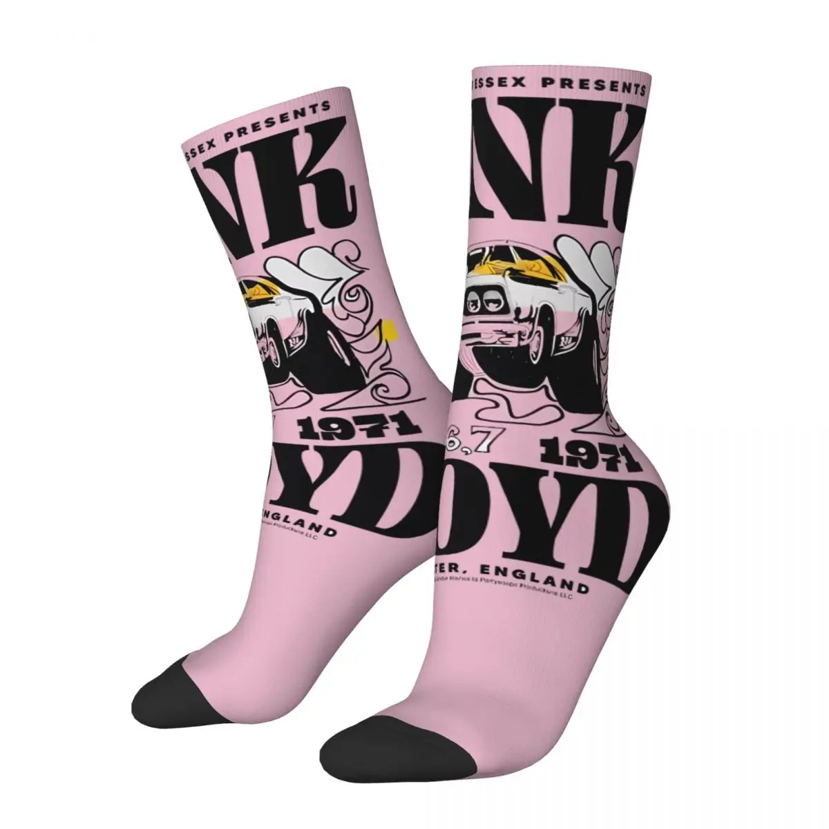 Pinks Cool Floyded cosy Unisex Socks,Windproof Happy 3D printing Socks,Street Style Crazy Sock