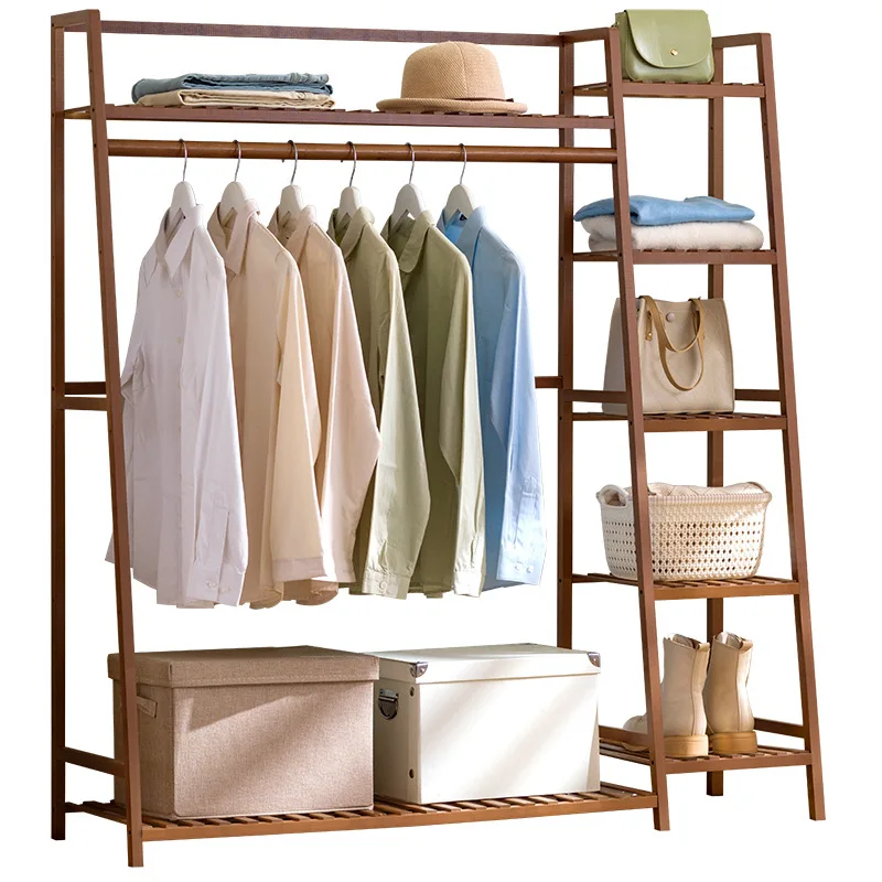 Coat rack Floor-to-ceiling household hanger Floor rack for hanging clothes Bedroom vertical pole