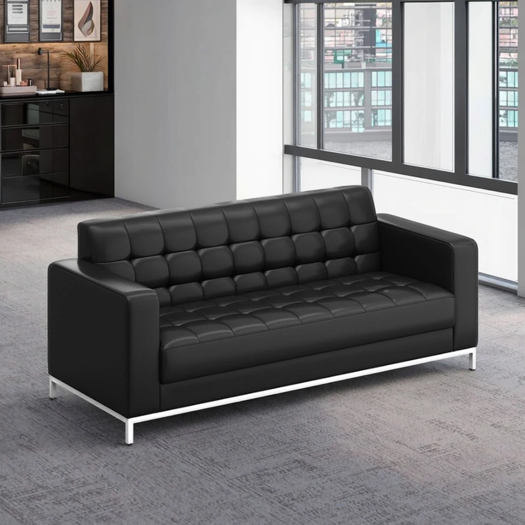 

Hot Selling Modern European PU Leather Office Reception Sofa Set for Home Office Hospital Workshop Hotel School Apartment Use