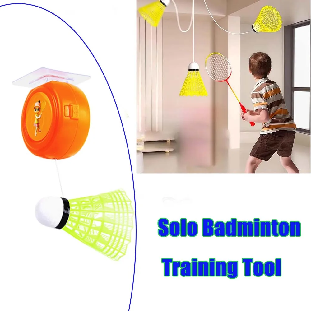 Badminton-Trainer mit Automatischem Rückprall, Saugnapf und Trainingsausrüstung für Solo-Übungen im Innenbereich