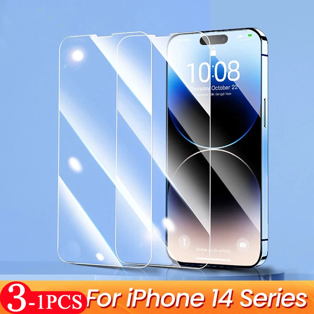 3/2/1Pcs Screen Protector Smartphone for iphone 14 11 Pro Max 12 13 Mini 7 8 Plus XR XS X SE 2022 Tempered Glass Protective Film