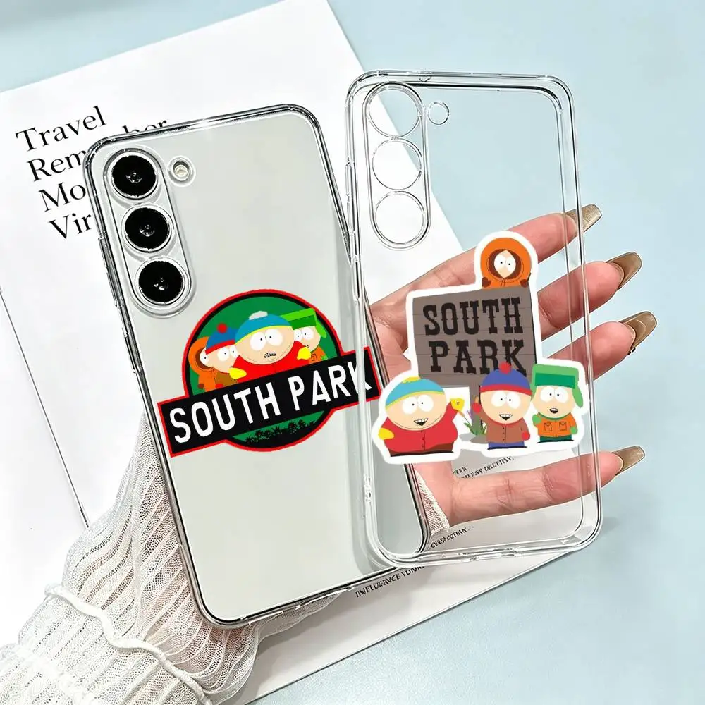 HOT Funny S-South P-Park Clear Soft Silicone Phone Case for Samsung Galaxy A71, A70, A30，A52, A51, A40,