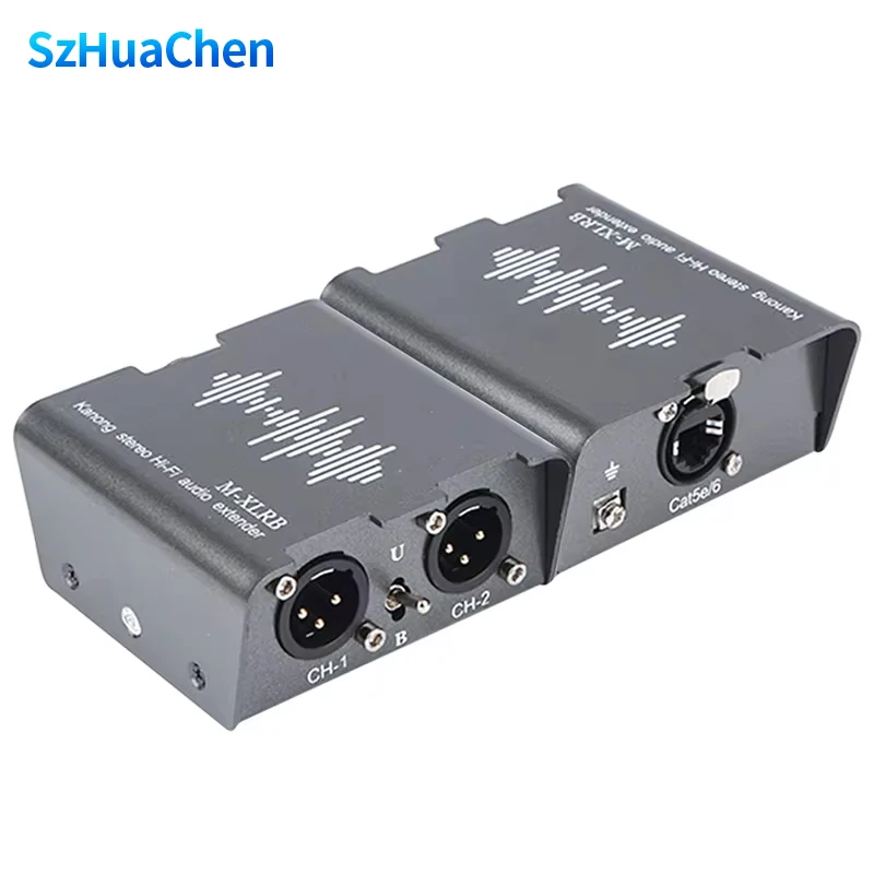 

XLR MIC Stereo Hi-Fi audio Transmission Extender 1KM RJ45 To XLR Audio Transmitter and Receiver kits Connectors for Home theater