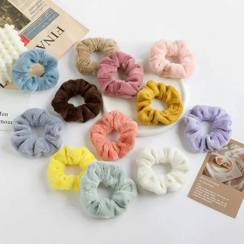 

New Plush Large Scrunchies Rubber Bands Women Fashion Cute Hair Bands Headdress Korean Girl Hair Accessories Headwear