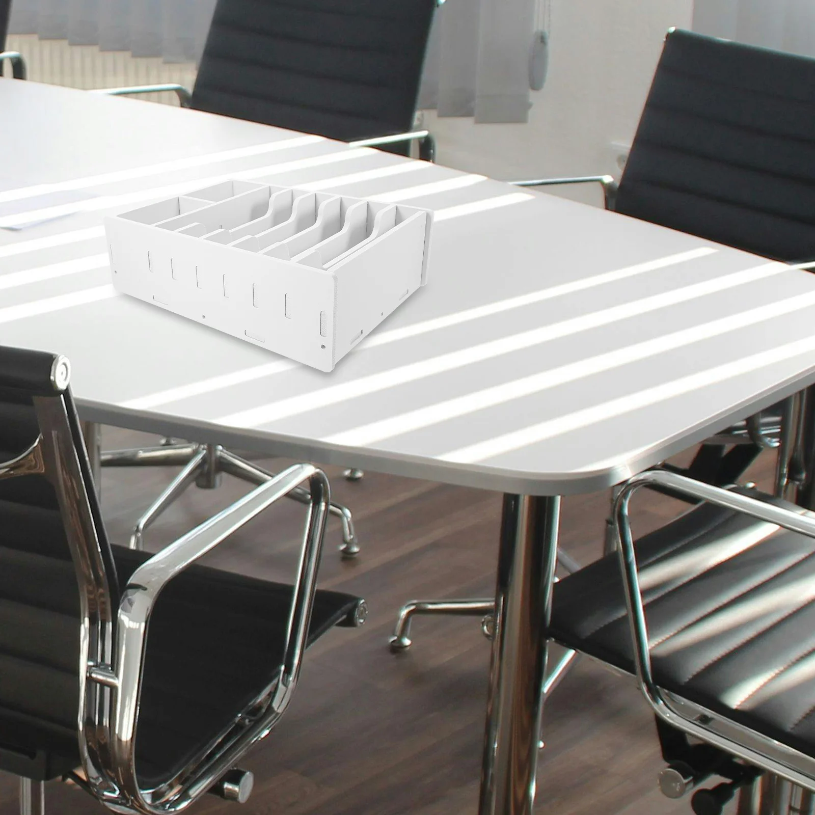 Cash Storage Box Desktop Organizer Multi-Grid Design Material Quick Access Bills Coins Financial Documents Storage