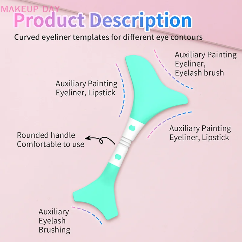 Eyeliner en silicone réutilisable multifonctionnel, outil de maquillage auxiliaire, cils, ombre à barrage, rouge à lèvres, dessin de cailloux, déterminer