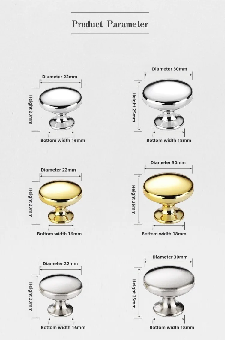 3 Stück Europäischer Stil Minimalistischer Massiver Zinklegierungs-Schrankgriff DIY Moderner Luxus-Schubladenknopf Einloch-Schranktürgriff – Detail 16