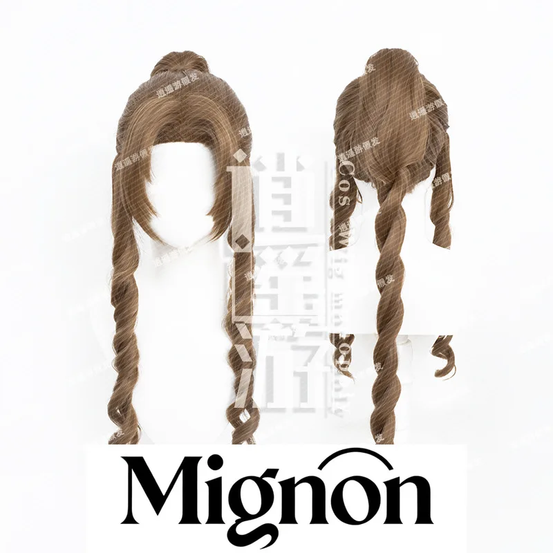 ファイナルファンタジー VII エアリス コスプレウィッグ ふわふわ前髪 タイガークリップ ポニーテール ハロウィンギフト