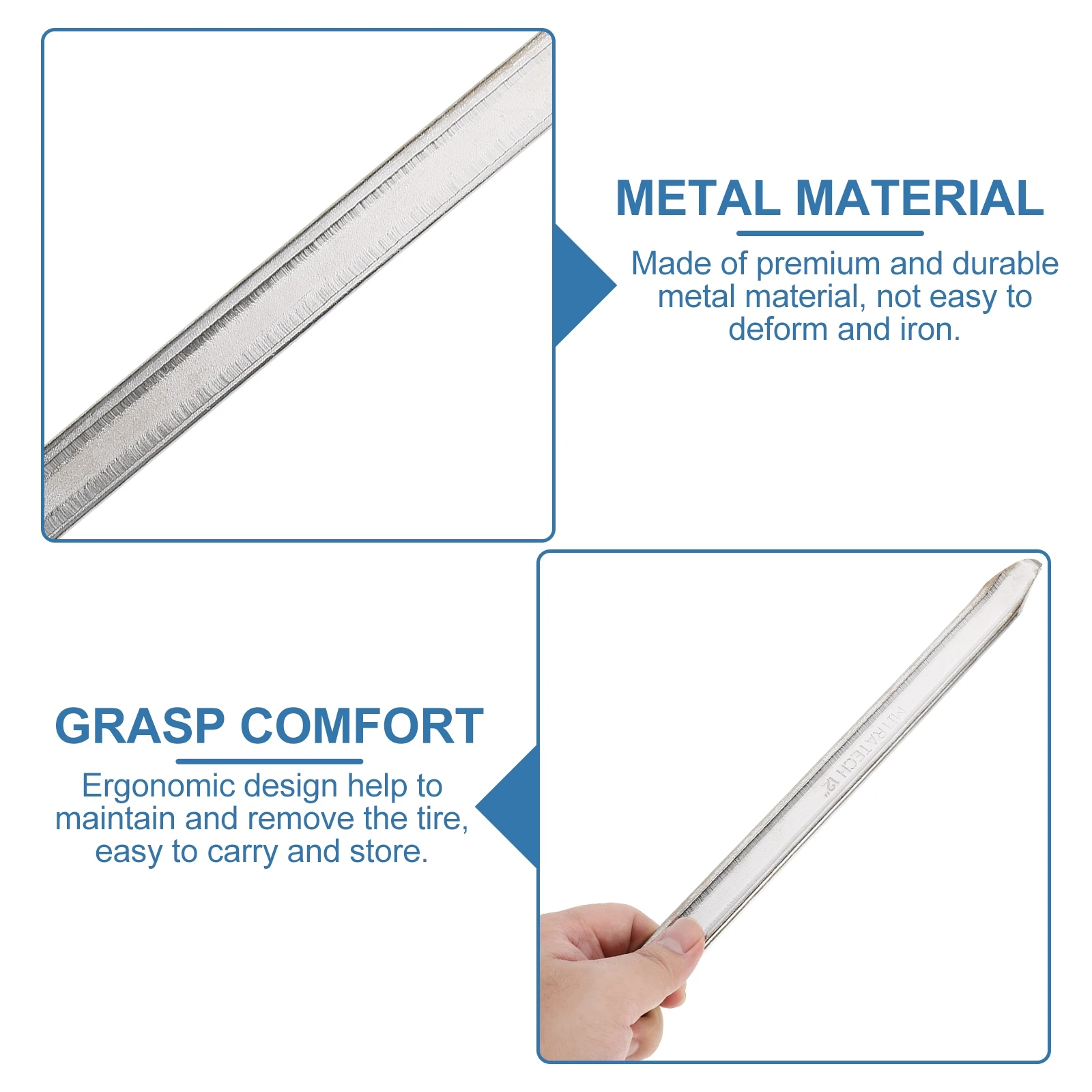 

2pcs Crowbar Car Tire Removal Tool Ergonomic Design Scratch Resistant Tire Changing Lever for Workshop Toolbox Use