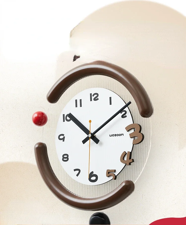 Creative Wall Clock without Punching, Living Room Clock, 2024 New Home Restaurant Decorative Wall Minimalist Clock