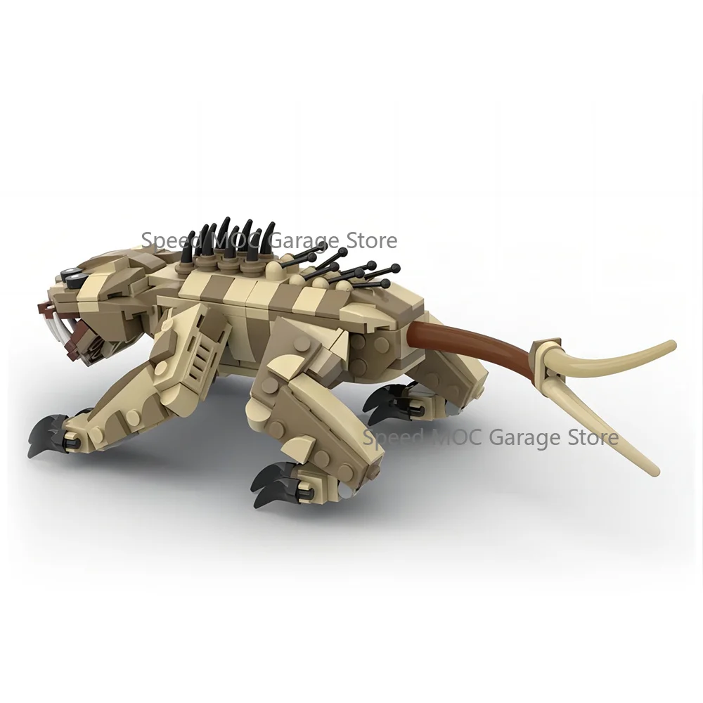 Petranaki Sand Predator Creature MOC Building Blocks, Desert Beast Model with Sharp Teeth & Claws Replica