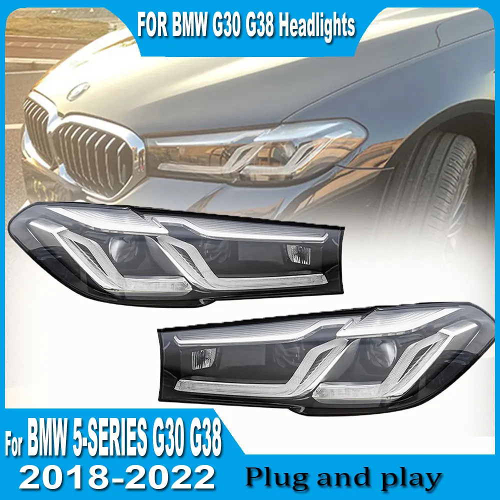 Car Headlights For BMW 5 Series G30 G38 530i 525i 540i 535i 2018-2022 LED Car Lamps Daytime Running Lights Dynamic Turn Signals