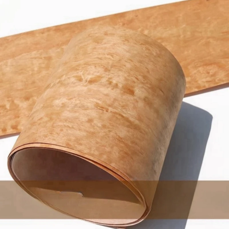 L:2.5Meters Width:14cm T:0.3mm Natural Sparrow Eye Eucalyptus Wood Peel Raw Wood veneer composite non-woven fabricveneer