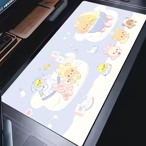 Mouse Pad Laptop Kawaii Cartoon Korilakkuma Mousepad Office PC Cute Rilakkuma Anime Girl Keyboard Pad Gaming HD Desk Mouse Mat