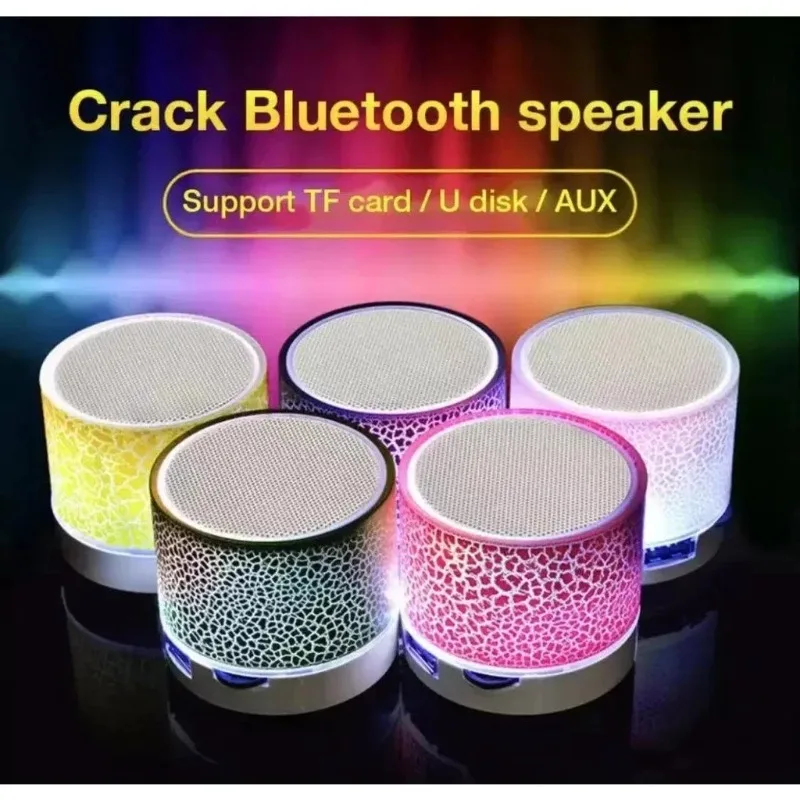 سمّاعات بلوتوث صغيرة مكبر الصوت اللاسلكي الكراك LED بطاقة SD USB مضخم الصوت المحمولة MP3 الموسيقى عمود الصوت للكمبيوتر المحمول
