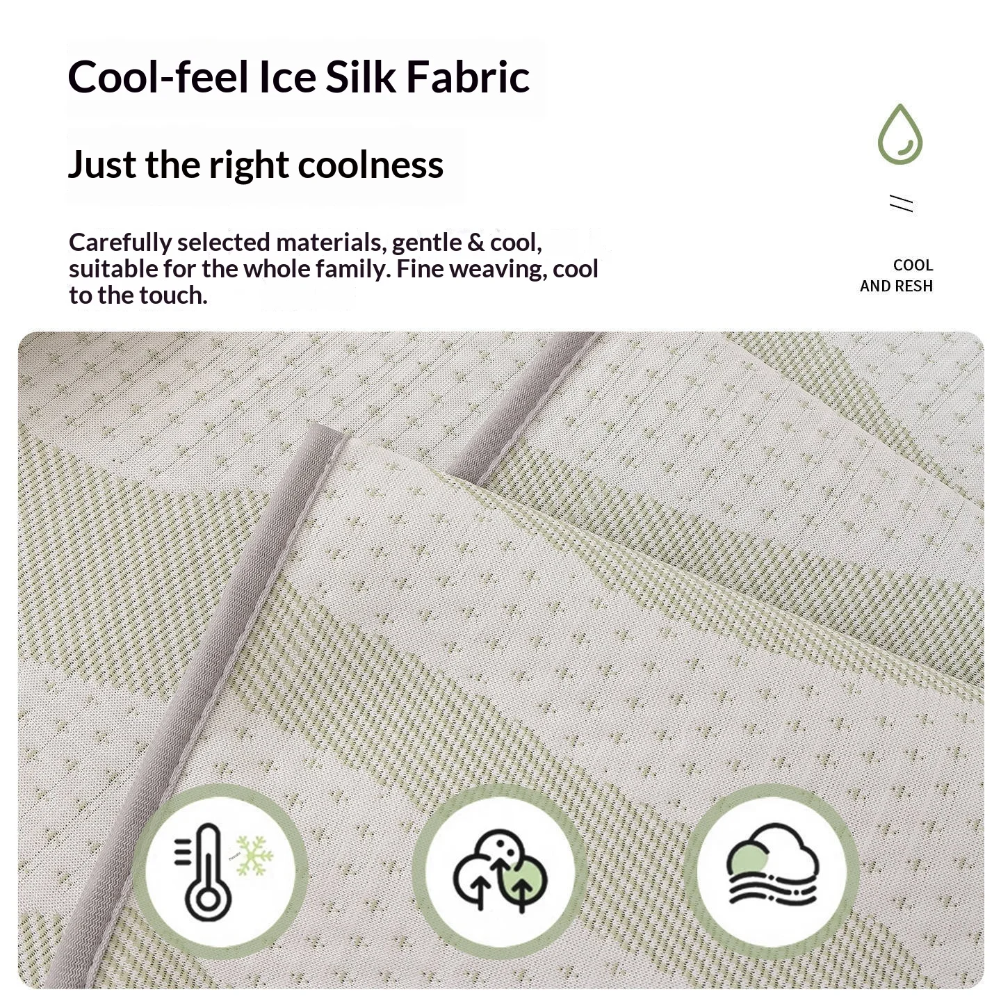 Ice Cooling Silky Sofa Cover Summer Breathable Cool Feeling Anti Slip Wear-Resistant Home Living Room Sofa Cushion