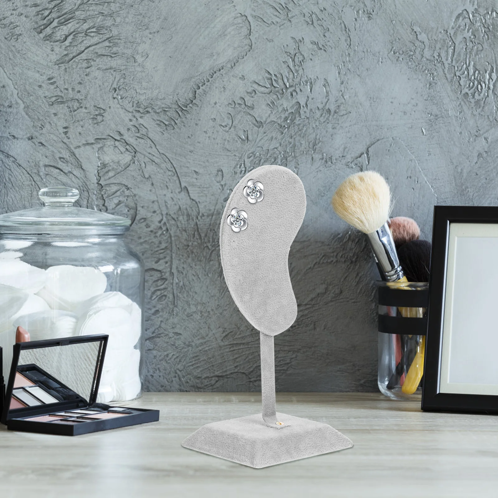 حامل عرض القرط منظم على شكل الأذن لأقراط الأذن ورف عرض المجوهرات لمعرض تجارة التجزئة المنزلية