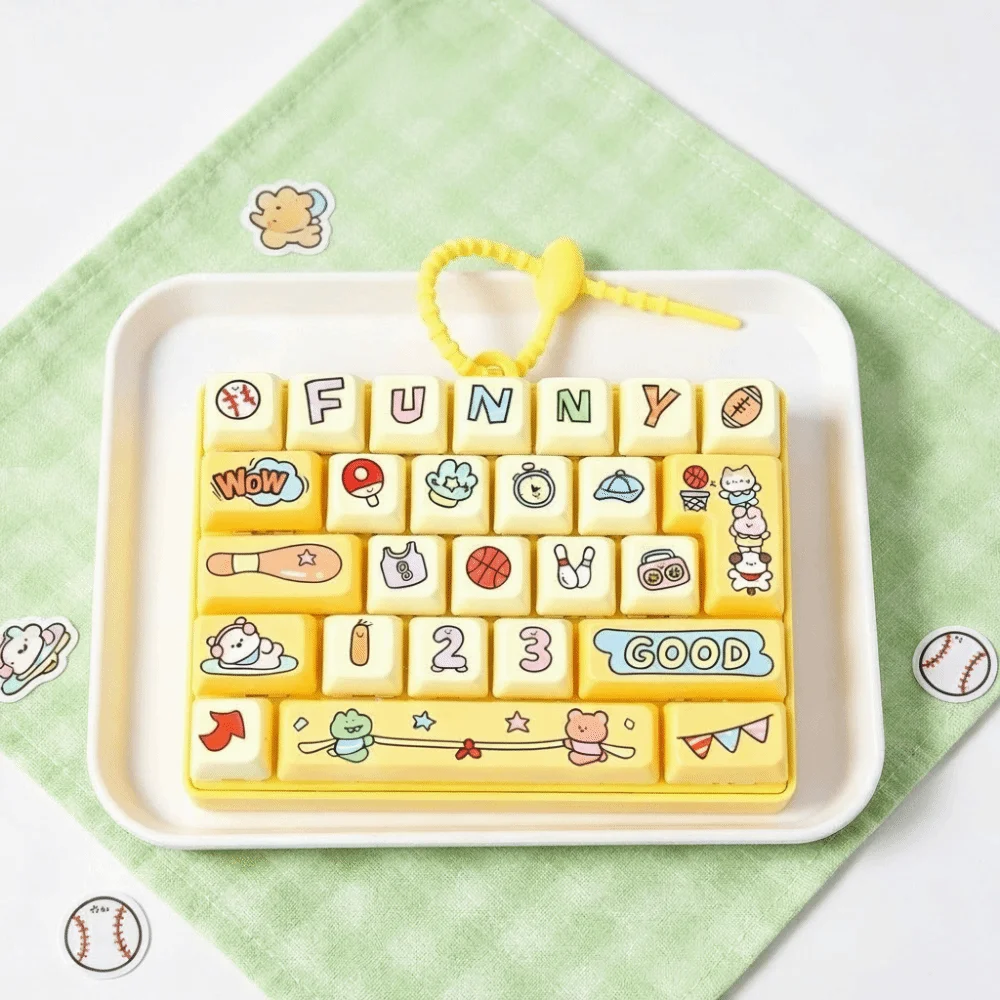 Clear Key Sounds Electronic Keyboard Toy Hanging Design Gift Toy Children's Hanging Ornament Wooden Fish Design