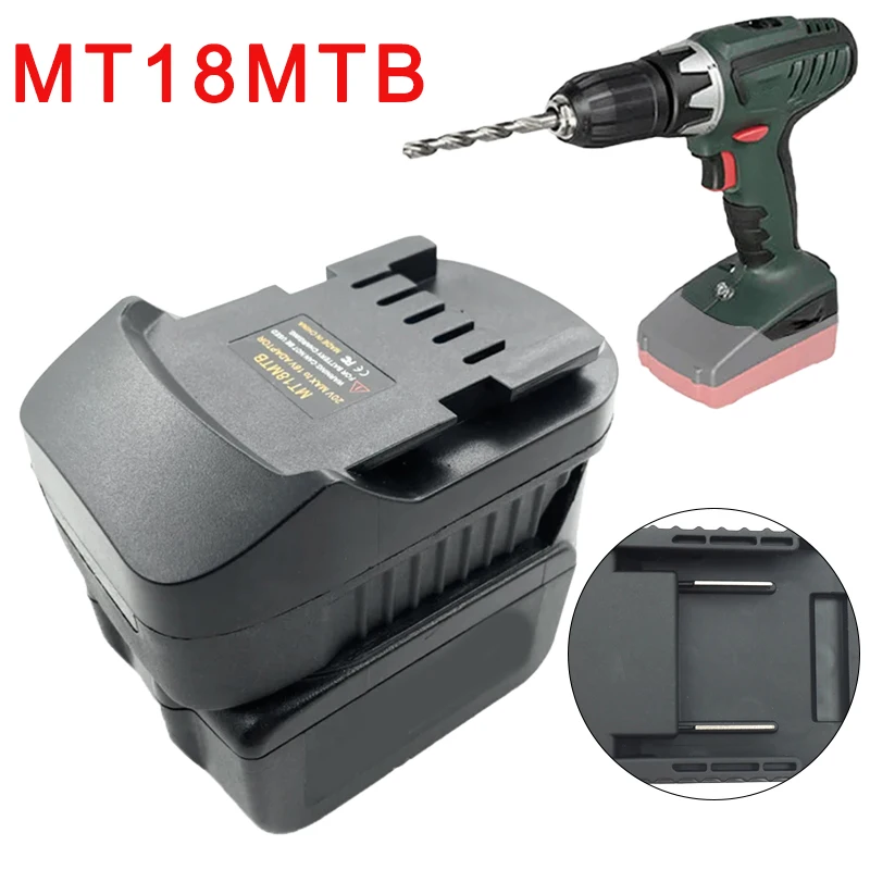 Adapter MT18MTB do akumulatora litowo-jonowego Makita 18 V do elektronarzędzi Metabo 18 V Użyj adaptera zamiennego do akumulatora Metabo