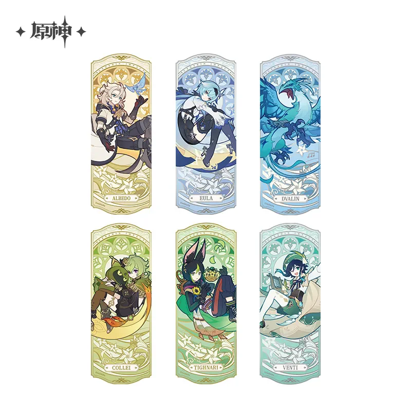 Genshin Impact Anime Cartoon Collection Card Series, Wind Flower Breathing Theme, Flash Card, Rick, Christmas Gift, en stock