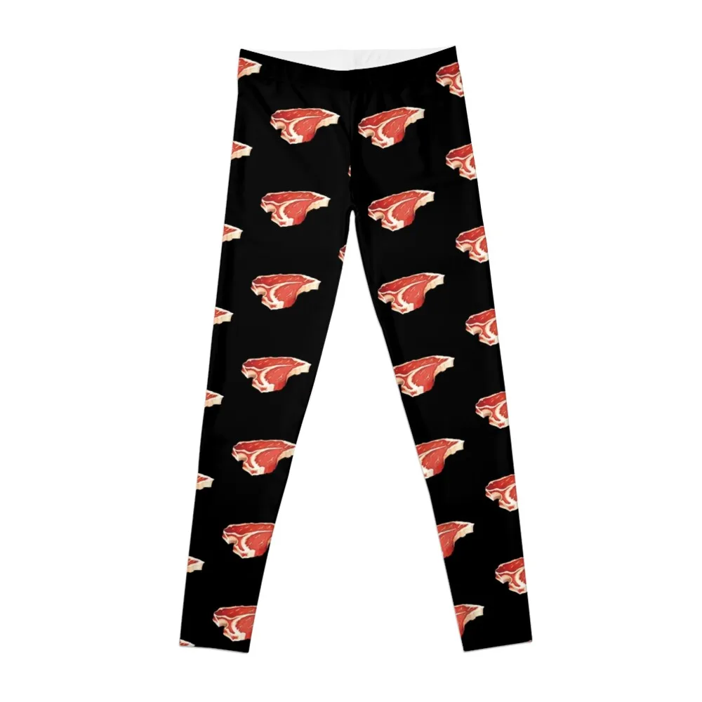 

Raw T-Bone Beef Steak Leggings sports for push up Jogger pants Womens Leggings