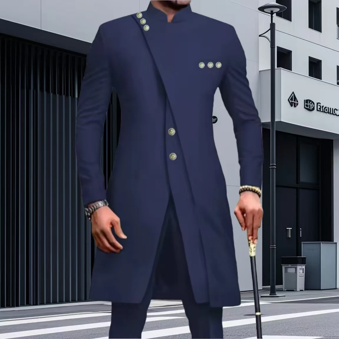 

Vintage tuxedo suits for men long coat 2 pieces Blazer And Pants set Business Dress Suit Party Wedding