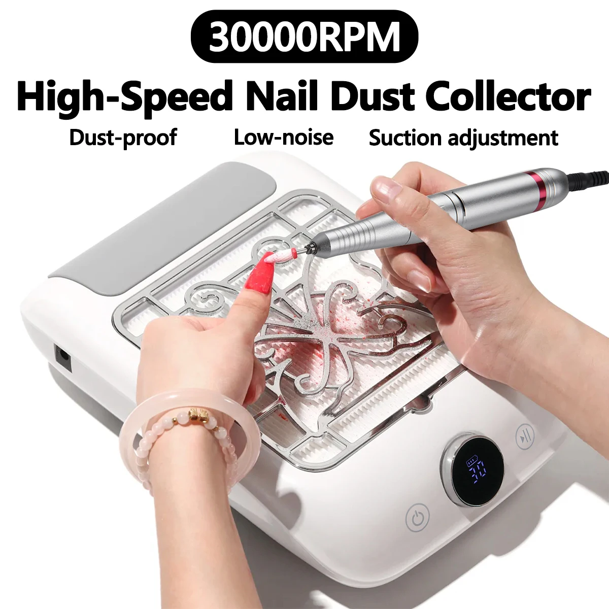 

Профессиональный пылесборник для ногтей, малошумная и сильная всасывающая дрель для ногтей, пылесборник, инструмент для чистки рабочего стола для маникюрного салона