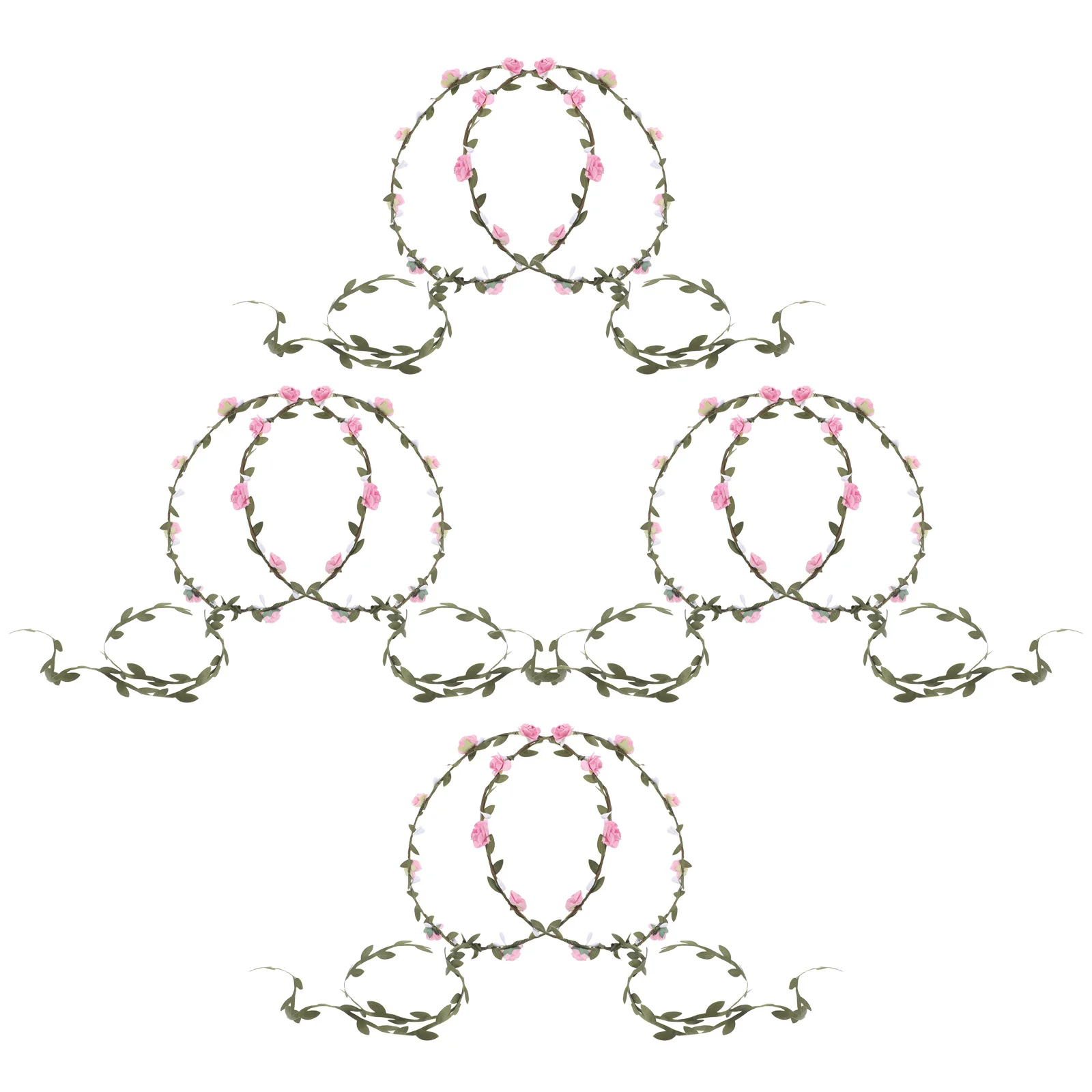 

8Pcs Bridal Flower Crown Floral Headband Romantic Beach Wedding Hair Wreath Wedding Hairpiece for Brides Photoshoots Vacations