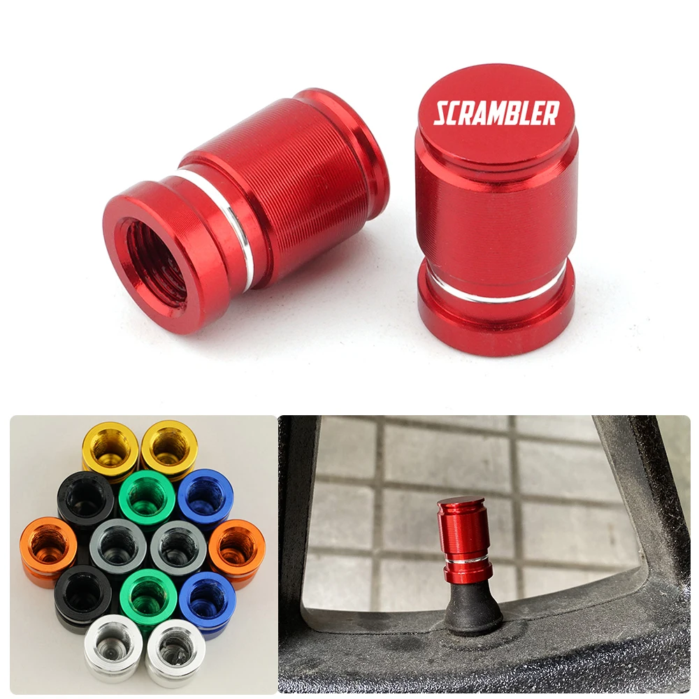 For Ducati Scrambler 400 800 1100 2014 -2022 2023 Motorcycle Top-grade CNC Accessories Wheel Tire Valve Caps Airtight Covers