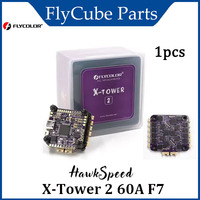 Flycolor X-TOWER 2 F7 60A 4 in 1 ESC Flying Tower/Stack FPV Bluetooth To Adjust Parameters LED Flight Control  Accessories RC