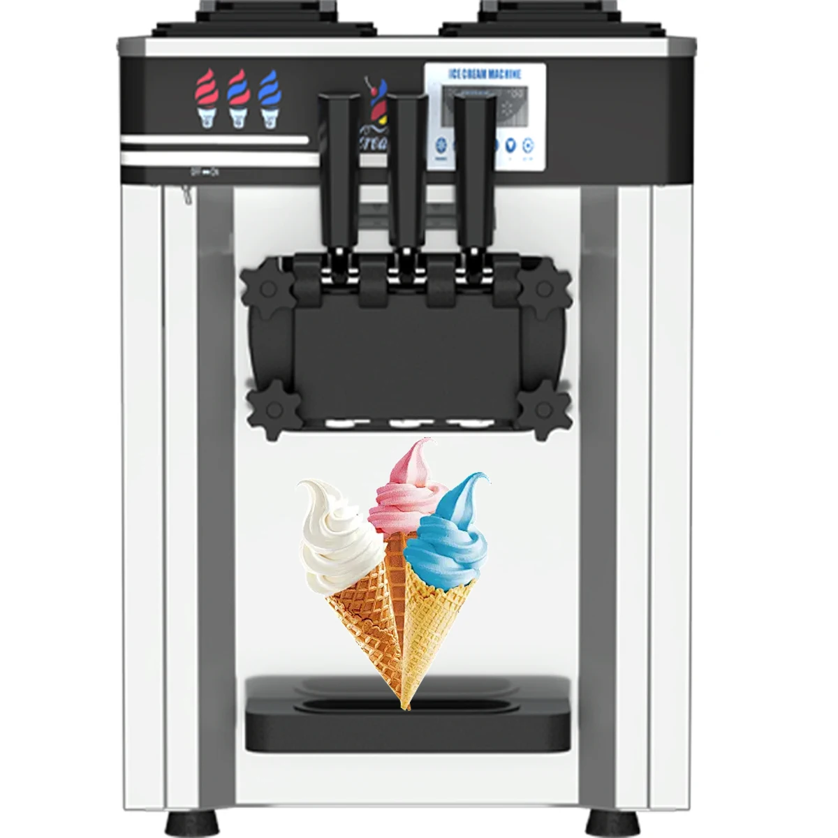 

Сделано в Китае Коммерческая машина для производства Новая машина для мягкого мороженого Цена Мороженое для магазина Самый практичный